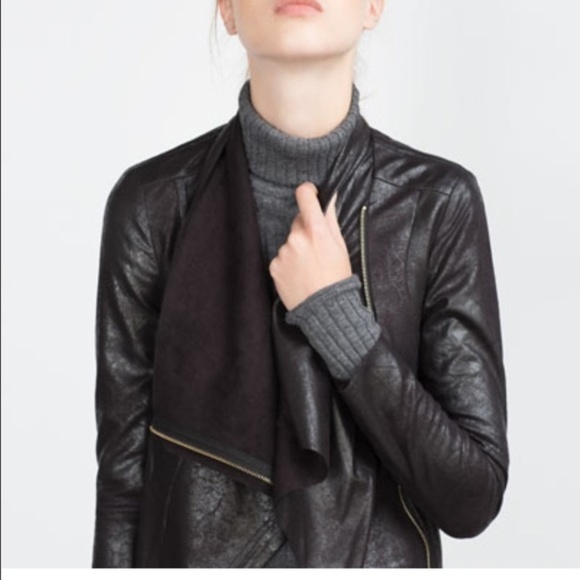 black suede jacket zara